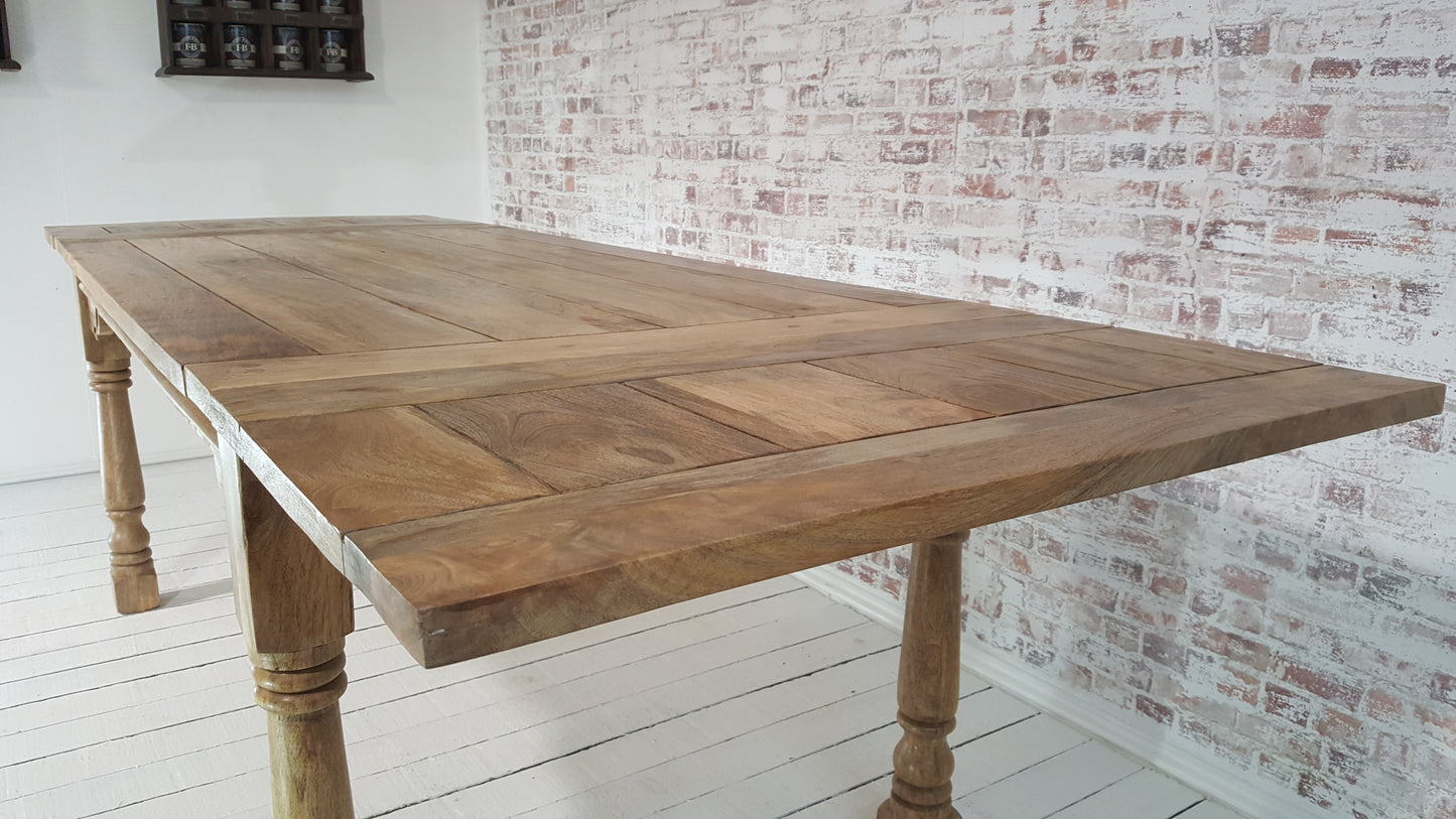 Very Large Extendable Rustic Farmhouse Dining Table