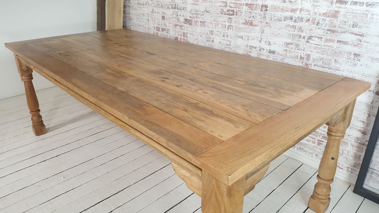 Very Large Extendable Rustic Farmhouse Dining Table