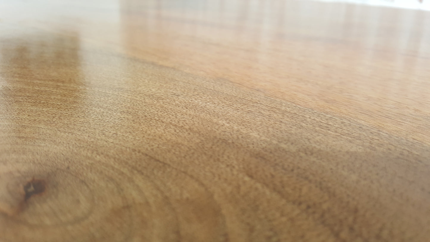 Extending Mid-Century Modern Living Hardwood Dining Table with Drawer - Space Saving