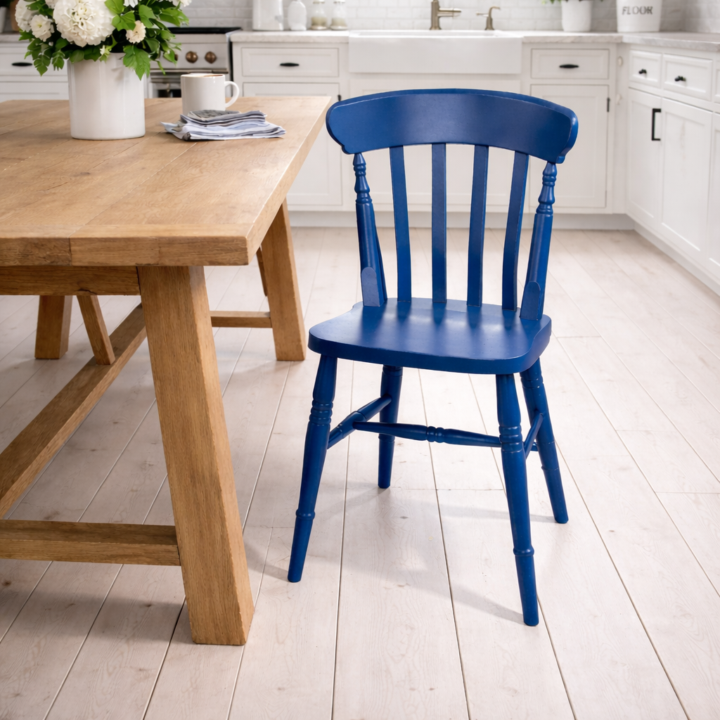 Traditional Oak Dining Table with Bench and Farmhouse Chairs Set