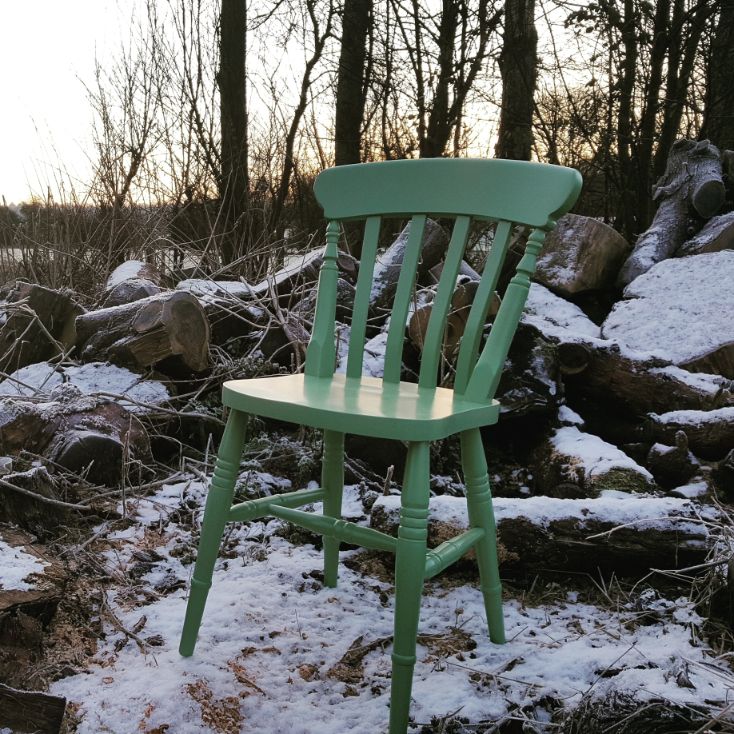 Slat Back Dining Chairs Farmhouse Style Painted