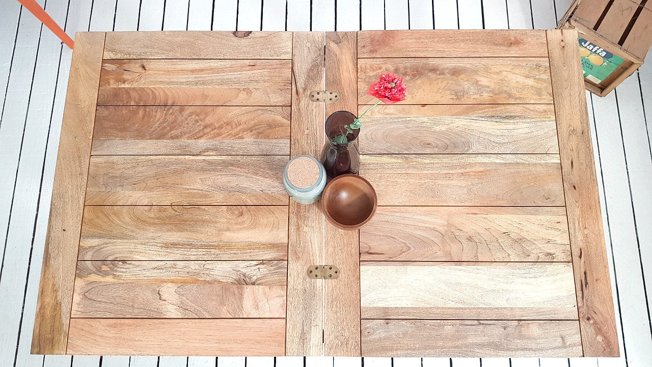 Natural Wood Finish Petite Turned Leg Extending Rustic Farmhouse Kitchen Dining Table