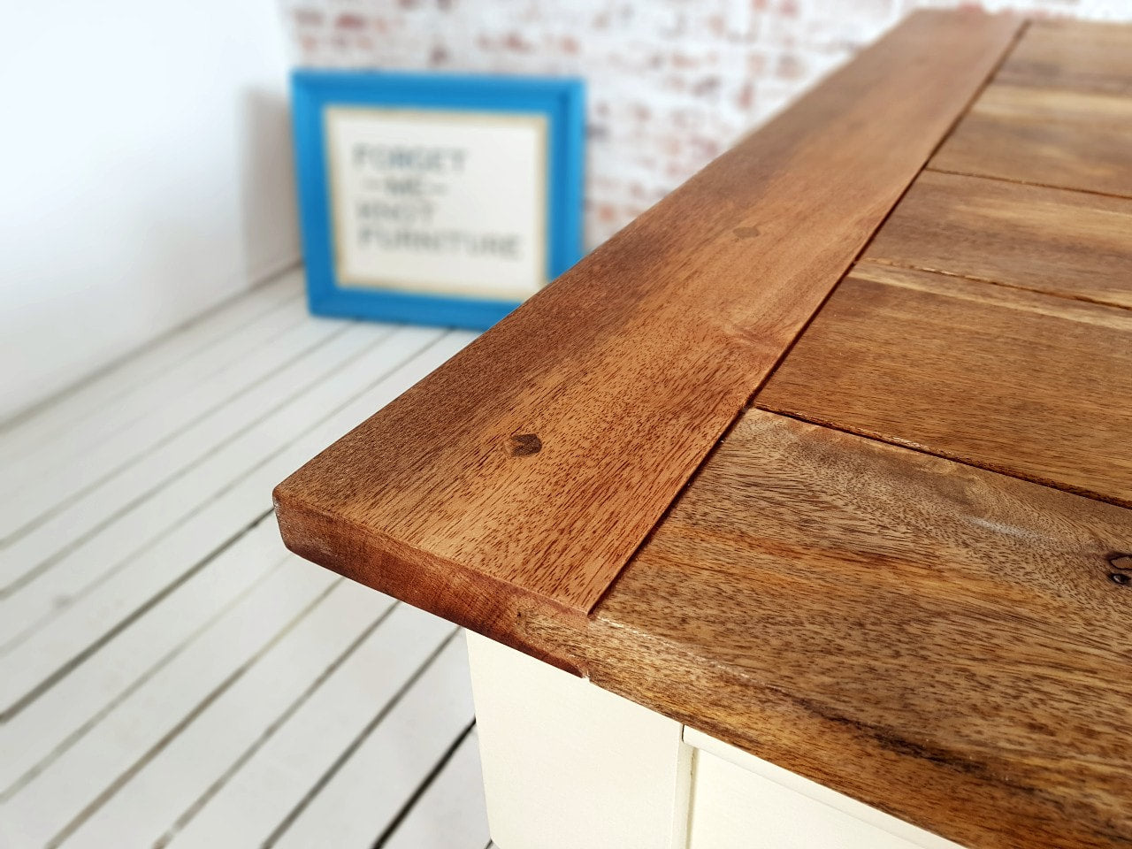Painted Finish Large Extendable Dining Table Rustic Farmhouse Style - Any Farrow & Ball Colour!