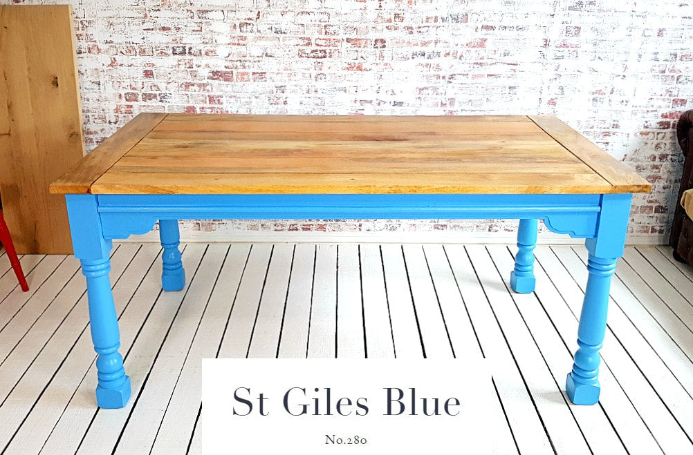 Painted Finish Large Extendable Dining Table Rustic Farmhouse Style - Any Farrow & Ball Colour!