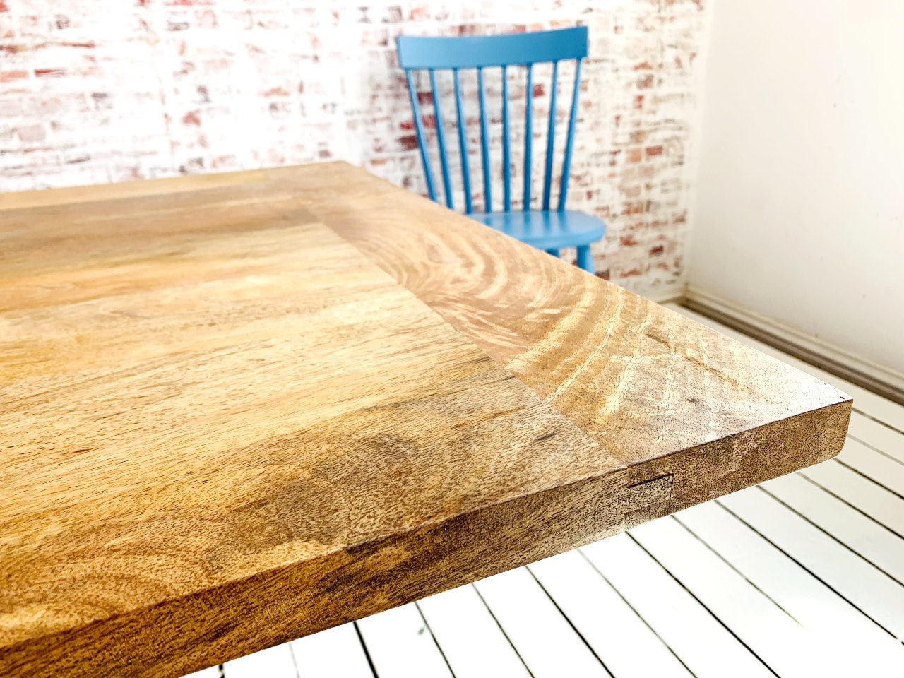 Painted Finish Extendable Mid-Century Rustic Modern Folding Dining Table