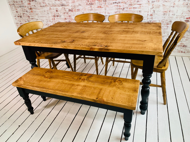 Rustic Wood Farmhouse And Industrial Dining Tables Benches And