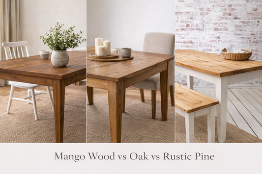 Wood Types Explained: Mango Wood vs Oak vs Rustic Pine