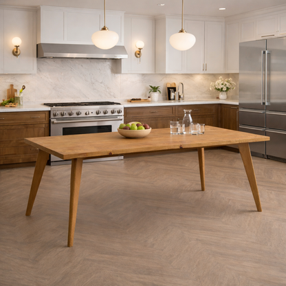 Nordic Tapered Leg Rustic Dining Table