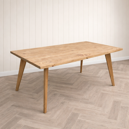Nordic Tapered Leg Rustic Dining Table