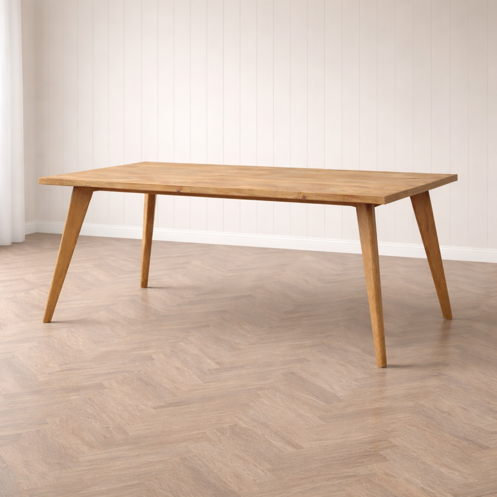 Nordic Tapered Leg Rustic Dining Table