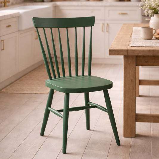 Painted Spindle Back Kitchen Dining Chairs Any Farrow & Ball Rustic Mid-Century Modern Living
