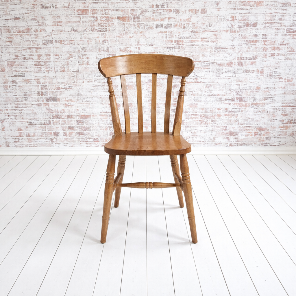 Slat Back Dining Chairs Farmhouse Beech Rustic Antique Finish