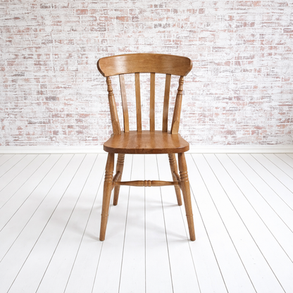 Slat Back Dining Chairs Farmhouse Beech Rustic Antique Finish