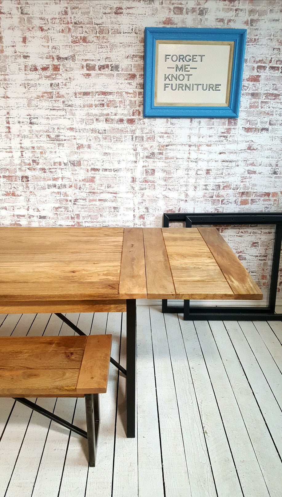 Extendable Rustic Hardwood Industrial Dining Table - Seats up to Twelve People