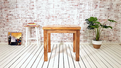 Small Extendable Dining Table Folding Drop Leaf Square Leg Rustic Farmhouse
