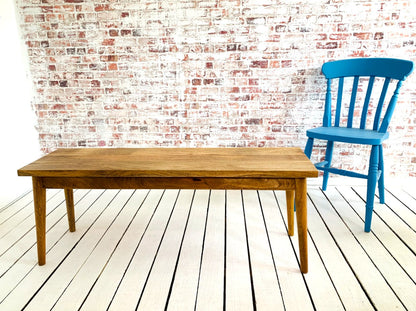 Mid-Century Modern Living Hardwood Dining Bench