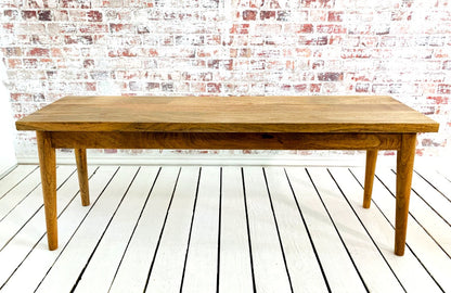 Mid-Century Modern Living Hardwood Dining Bench