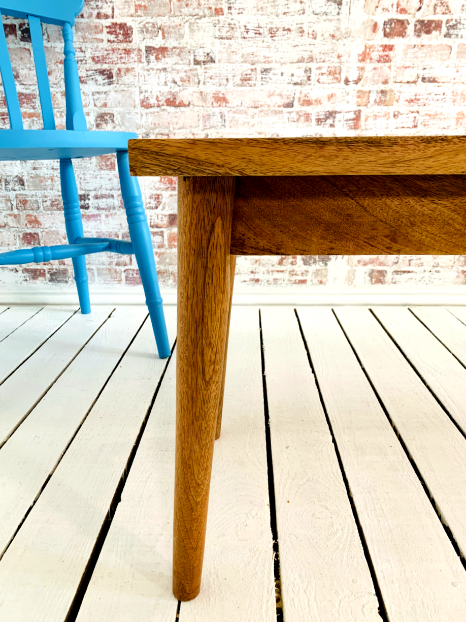 Mid-Century Modern Living Hardwood Dining Bench