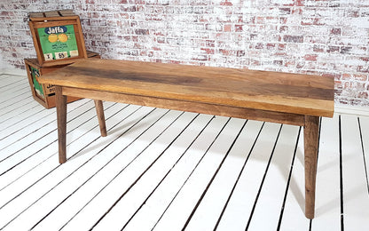 Mid-Century Modern Living Hardwood Dining Bench
