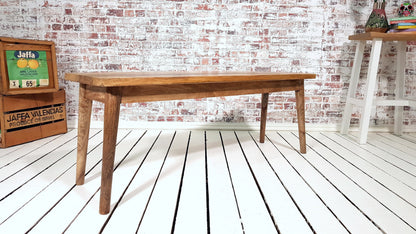 Mid-Century Modern Living Hardwood Dining Bench