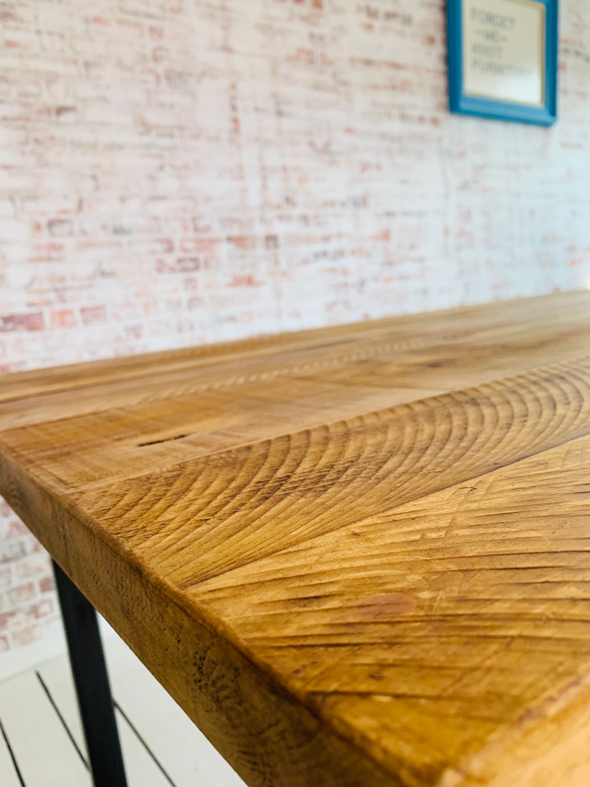 Square Frame Rustic Pine Industrial Dining Table / Bench Sets - Any RAL Colour or Steel Finish