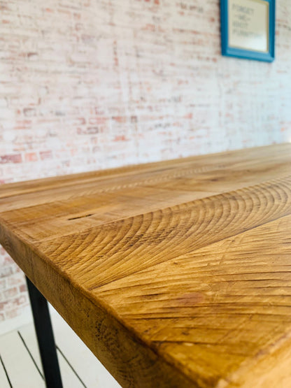 Square Frame Rustic Pine Industrial Dining Table / Bench Sets - Any RAL Colour or Steel Finish
