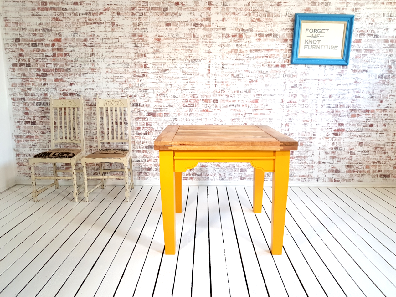 Tapered Leg Extending Farmhouse Dining Table to Seat Eight People - Modern Rustic Style
