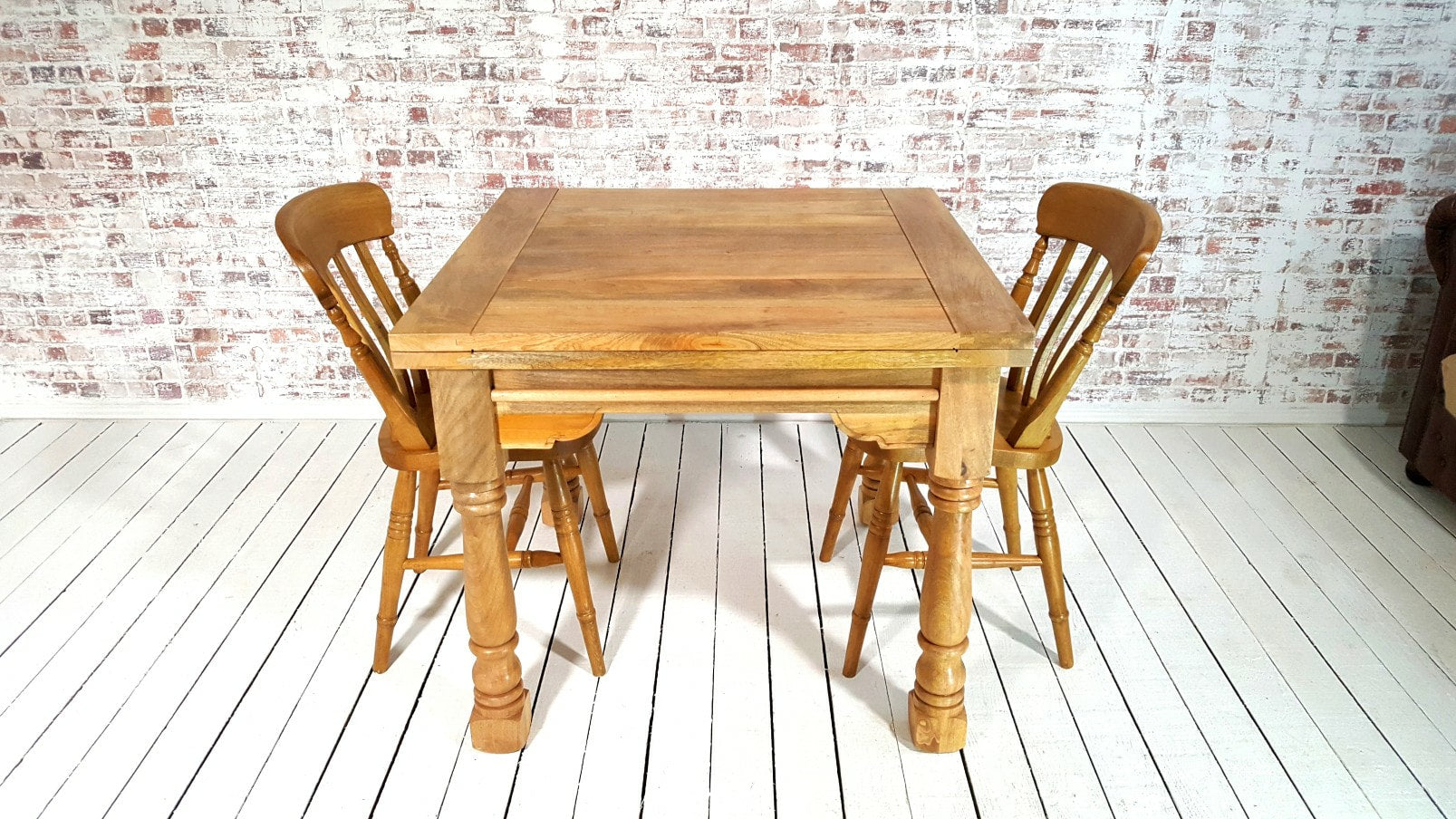 Foldable Rustic Farmhouse Dining Table Set โ FMK