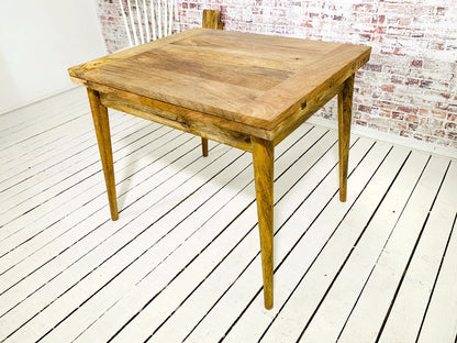 Extendable Mid-Century Rustic Modern Folding Dining Table