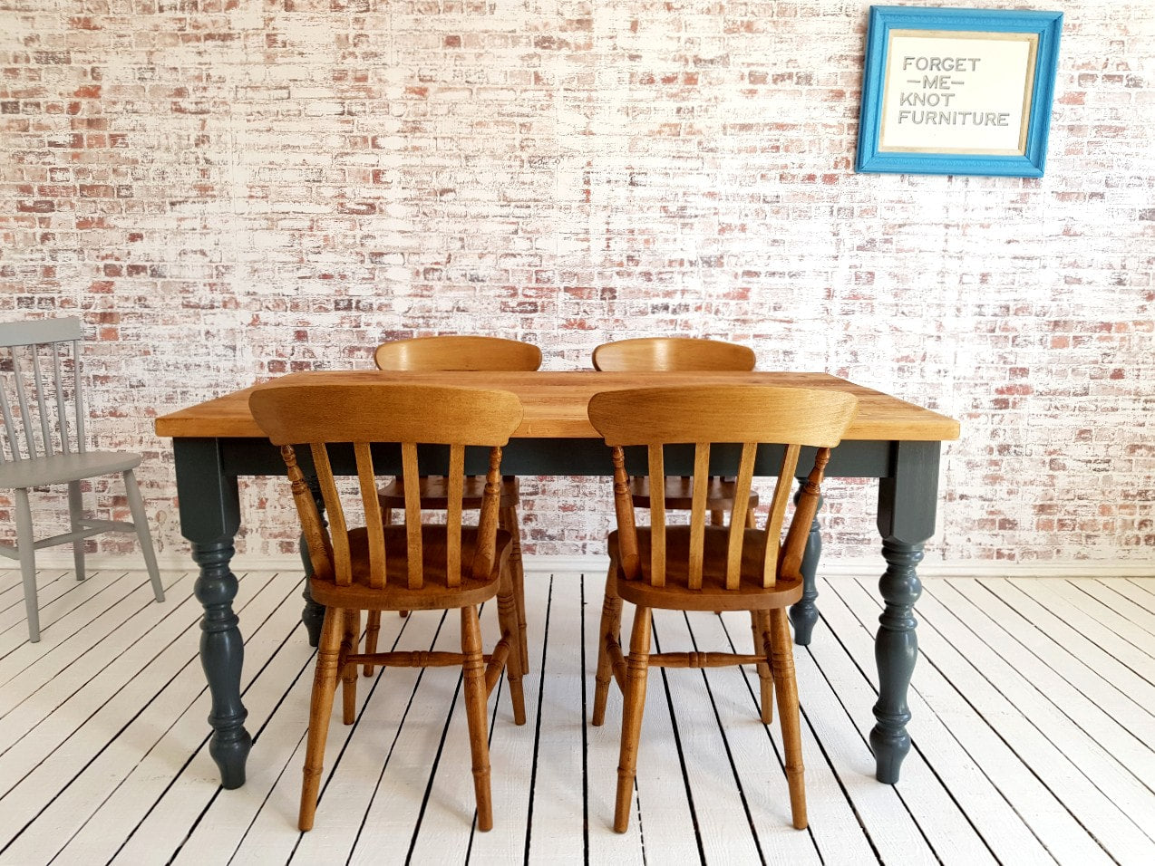 Extending Traditional Rustic Farmhouse Reclaimed Style Pine Kitchen Dining Table - Any Size, Any Colour!