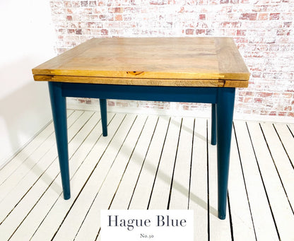 Painted Finish Extendable Mid-Century Rustic Modern Folding Dining Table
