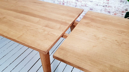 Antique Oak Extending Mid-Century Modern Dining Table