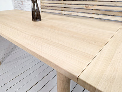 Natural Oak Extending Mid-Century Modern Dining Table