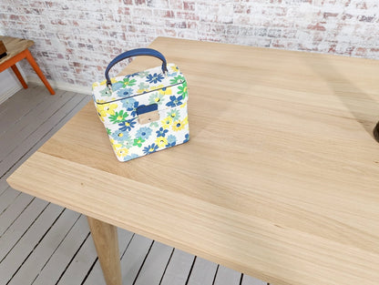 Natural Oak Extending Mid-Century Modern Dining Table
