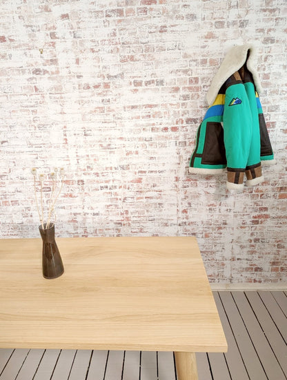 Natural Oak Extending Mid-Century Modern Dining Table