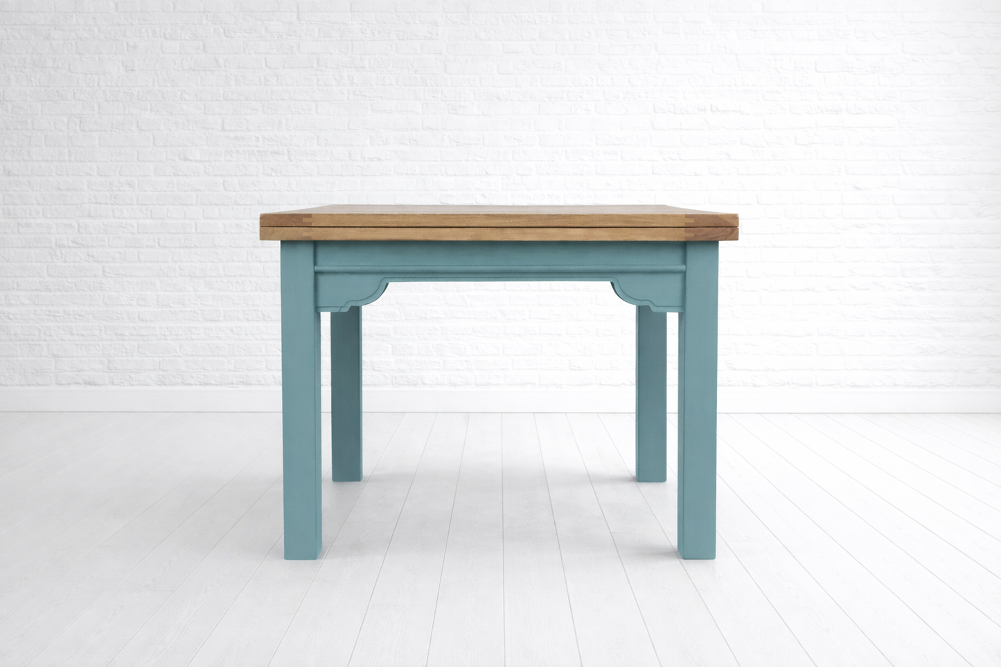 Square Leg Rustic Extending Farmhouse Dining Table Painted Finish