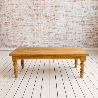 Large Square Oak Dining Set with Benches and Chairs
