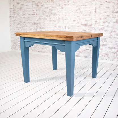 Tapered Leg Extending Farmhouse Dining Table to Seat Eight People - Modern Rustic Style