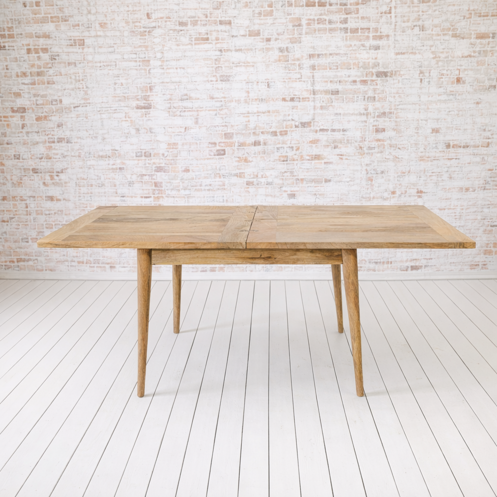 Extendable Mid-Century Rustic Modern Folding Dining Table