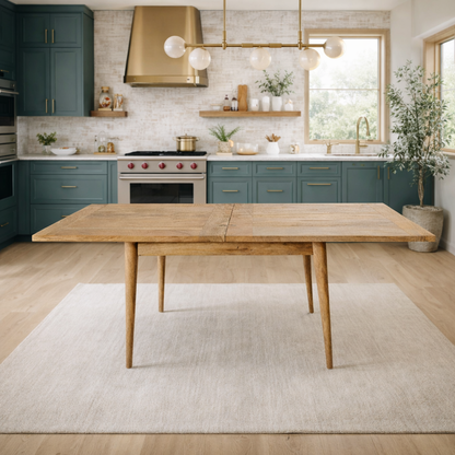 Extendable Mid-Century Rustic Modern Folding Dining Table