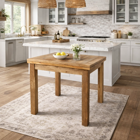 Small Extendable Dining Table Folding Drop Leaf Square Leg Rustic Farmhouse