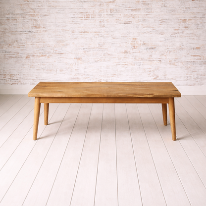 Mid-Century Modern Living Hardwood Dining Bench