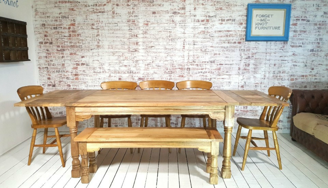 Rustic Farmhouse Range From Forget Me, Farmhouse Dining Table Set For 8 With Bench